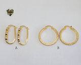 (1-2652 C-D) Gold Laminate Hoops - BGO - Fantasy World Jewelry