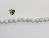 (MBEAD-263) 8mm Howlite Beads - Fantasy World Jewelry
