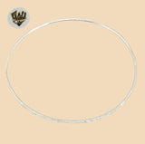 (2-0623) 925 Sterling Silver - 1.4mm Diamond Cut Bangle. - Fantasy World Jewelry