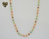 (1-1541-4) Gold Laminate - 4mm Multicolor Link Chain - BGO