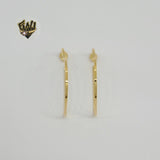 (1-2721) Gold Laminate - Heart Hoops - BGO - Fantasy World Jewelry