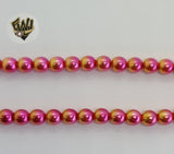 (MBEAD-26) 6mm Two-Tone Pearl - Round - Fantasy World Jewelry