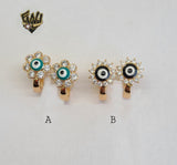 (1-2663 E-F) Gold Laminate - Eyes Hoops - BGO - Fantasy World Jewelry