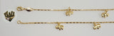 (1-0931) Gold Laminate - 1.5mm Box Link W/ Elephants Bracelet - 7.5" - BGO - Fantasy World Jewelry