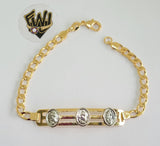 (1-0840) Gold Laminate -5mm Open Curb Link Bracelet - 8" - BGF - Fantasy World Jewelry