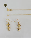 (1-6084) Gold Laminate - Family Pendant Set - BGF - Fantasy World Jewelry