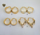 (1-2722) Gold Laminate Hoops - BGO - Fantasy World Jewelry