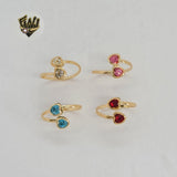 (1-3121-1) Gold Laminate - Adjustable Heart Toe/Child Ring - BGF - Fantasy World Jewelry