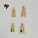 (1-2467-1) Gold Laminate - Teddy Bears Pendants - BGO
