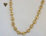 (4-3181) Stainless Steel - 11mm Puff Marine Link Chain - 30" - Fantasy World Jewelry