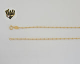 (1-1582) Gold Laminate - 2mm Curb Link Balls Chain - BGF