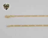 (1-1953) Gold Laminate - 3mm Figaro Link Chain - BGF