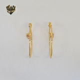 (1-2744) Gold Laminate - Tiny Hoops Owl Charm - BGO