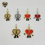 (4-2058) Stainless Steel - Heart Pendants.