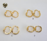 (1-2632) Gold Laminate Hoops - BGO - Fantasy World Jewelry