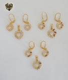 (1-6338) Gold Laminate - Zircon Heart Set - BGO