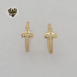 (1-3022) Gold Laminate - Zircon Cross Ring - BGF - Fantasy World Jewelry