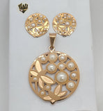 (4-9026) Stainless Steel - Dragonfly Pearls Set. - Fantasy World Jewelry