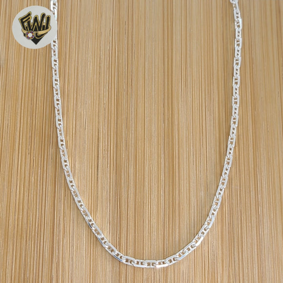 (2-2568) 925 Sterling Silver - 3mm Paper Clip Link Chain.
