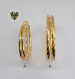 (1-2737-1) Gold Laminate Hoops - BGO - Fantasy World Jewelry