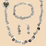 (2-66024) 925 Sterling Silver - 7.5mm Alternative Circle Set. - Fantasy World Jewelry