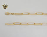 (1-1814 D-F) Gold Laminate - 5mm Paper Clip Link Chain - BGF