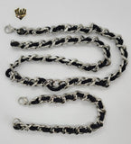 (4-7132) Stainless Steel - 9mm Alternative Link Men Set - 22''. - Fantasy World Jewelry