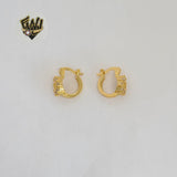 (1-2643-5) Laminado Oro - Aros Flor Zircon - BGO