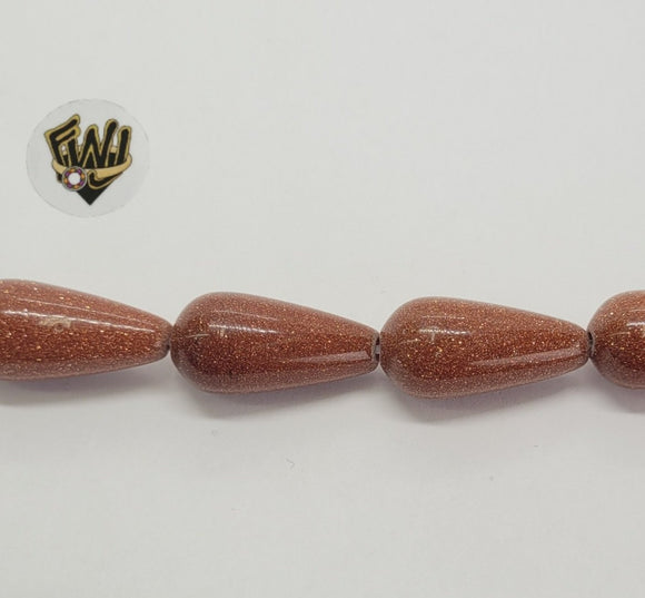 (MBEAD-132) 10mm Venturina Gota Beads - Fantasy World Jewelry