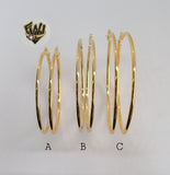 (1-2818) Gold Laminate - Plain Hoops - BGO - Fantasy World Jewelry