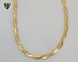 (1-1618) Gold Laminate - 6mm Alternative Herringbone Link Chain - BGF - Fantasy World Jewelry