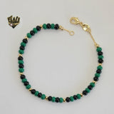 (1-0689) Gold Laminate Bracelet - 4mm Ogun Santero Bracelet - BGF - Fantasy World Jewelry