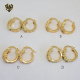 (1-2674) Gold Laminate Hoops - BGO - Fantasy World Jewelry