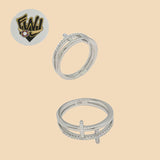 (2-5102) 925 Sterling Silver - Zircon Crosses Ring - Fantasy World Jewelry