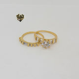 (1-3188) Gold Laminate - Wedding Rings - BGO - Fantasy World Jewelry