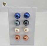 (1-1045-1) Gold Laminate - Colorful Earrings - BGO - Fantasy World Jewelry