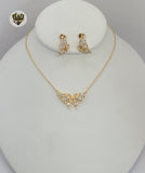 (1-6144) Gold Laminate - Zircon Butterfly Set - BGO - Fantasy World Jewelry