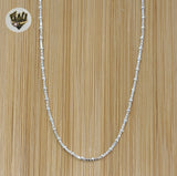 (sv-box-03) 925 Sterling Silver - 2mm Box Chain. - Fantasy World Jewelry