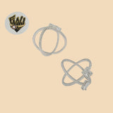 (2-5112) 925 Sterling Silver - Double Zircon Ring - Fantasy World Jewelry