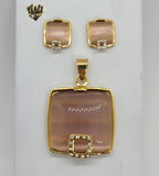 (4-9116) Stainless Steel - Bead Square Set. - Fantasy World Jewelry