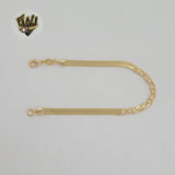 (1-0525) Pulsera de eslabones de espiga de 4 mm laminada en oro - BGF