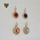 (1-2243) Gold Laminate - Evil Eye Pendants - BGO