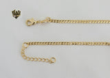 (1-0095) Gold Laminate - 2mm Elephant Anklet  - 9.5" - BGF - Fantasy World Jewelry