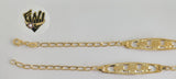 (1-0570) Gold Laminate Bracelet -4.5mm Elonged Link w/ Plate7''-BGO - Fantasy World Jewelry
