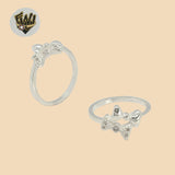 (2-5033) 925 Sterling Silver - Bow Band Ring