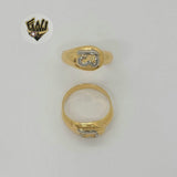 (1-3027) Gold Laminate - Number 13 Lucky Ring - BGO - Fantasy World Jewelry