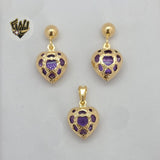 (1-6234) Gold Laminate - Heart Sets - BGF - Fantasy World Jewelry