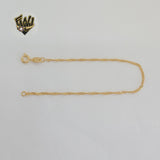 (1-0699) Gold Laminate - 1.6mm Singapore Link Bracelet - BGF
