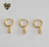(1-2586) Gold Laminate - Letter Hoops - BGO - Fantasy World Jewelry