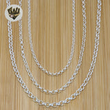 (sv-rl-02) 925 Sterling Silver - Rolo Link Chain. - Fantasy World Jewelry